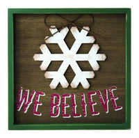 Hallmark We Believe Framed Plaque Christmas Decoration Multicolored Wood 8 in. 1 pk (Pack of 2)