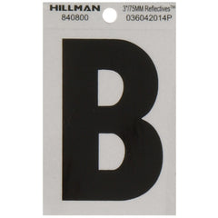 Hillman 3 In. Reflective Black Mylar Self-Adhesive Letter B 1 Pc (Pack ...