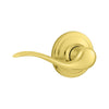 Kwikset Tustin Polished Brass Dummy Lever Left Handed