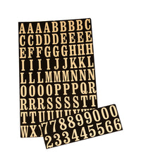 Hy-Ko 1 in. Reflective Gold Polyester Letters and Numbers 0-9, A-Z Self-Adhesive 1 pk (Pack of 10)