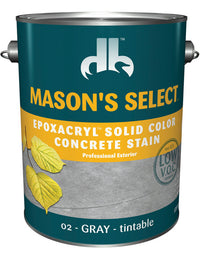 Mason's Select Solid Gray Base 2 Acrylic/Epoxy/Latex Epoxacryl Concrete Stain 1 gal. (Pack of 4)