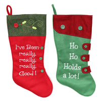 Dyno Christmas Phrase Stockings Multicolored Felt 1 pk (Pack of 12)