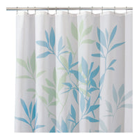 InterDesign 72 in. H x 72 in. W Blue and Green Leaves Shower Curtain (Pack of 2)