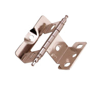 Amerock  1-5/8 in. W x 2-7/8 in. L Sterling Nickel  Steel  Cabinet Hinge  50 pk