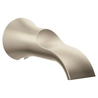 Brushed nickel nondiverter spouts