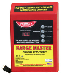 Range Master Advanced Electric Fence Charger, 100-Mile, Digital Meter with Alarms, Plug-In