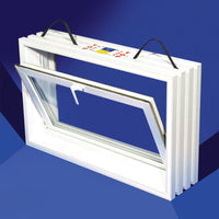 Duo-Corp  PNP Hopper  White  Glass/Vinyl  Window  16 in. W x 31-7/8 in. L 1 pk