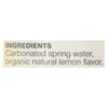 Sanavi Sparkling Spring Water - Organic Lemon - Case of 12 - 17 Fl oz.