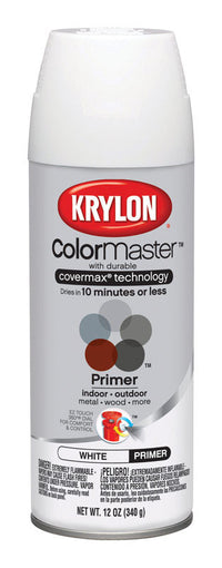 Krylon ColorMaster Smooth White Primer Spray 12 oz. (Pack of 6)