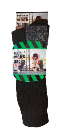 BOOT SOCK Men's Socks Black (Pack of 12)