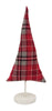 Celebrations Red/Gray Fabric Plaid Tree Christmas Decor (Pack of 6)