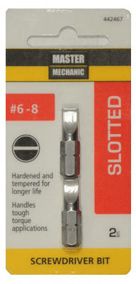 1-In. 2-Pack #6 Slotted Insert Bit Tip (Pack of 6)