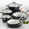 Ceramica Deluxe 10 Pc Ceramic Cookware Set - Black