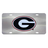 University of Georgia 3D Stainless Steel License Plate