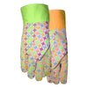 Midwest Glove 510H8-L-JD-12 Ladies Floral Canvas Gripping Glove (Pack of 6)