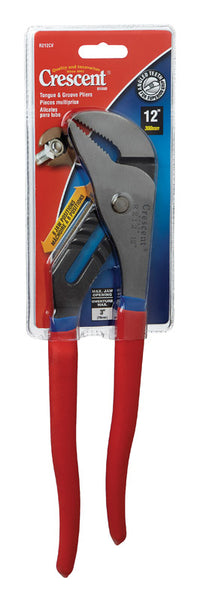 Crescent  12 in. Alloy Steel  Tongue and Groove Pliers  Red  1 pk