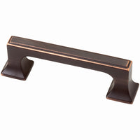 Cabinet Pull, Bronze & Copper, 3-In. Square