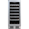 27 BOTTLE 15 BUILT-IN SINGLE ZONE STAINLESS STEEL WINE REFRIGERATOR LEFT HINGED