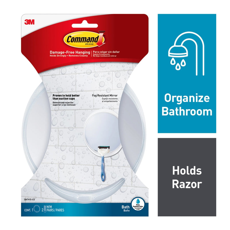 Command 3M 4.75 in. H x 4.625 in. W x 11.375 in. L Clear Frosted Shower  Caddy