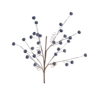 Decoris  Frozen Berry Branch  Christmas Decoration  Blue  Polyfoam  1 pk (Pack of 18)