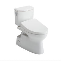 TOTO® WASHLET+® Vespin® II 1G® Two-Piece Elongated 1.0 GPF Toilet with Auto Flush WASHLET+® S550e Contemporary Bidet Seat, Cotton White - MW4743056CUFGA#01