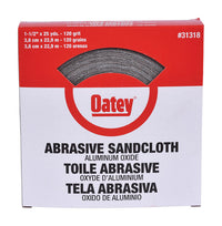 Oatey 25 yd L X 1-1/2 in. W 120 Grit Aluminum Oxide Sanding Cloth 1 pk