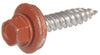 Sheet Metal Self-Piercing Screws, Hex Head, Red Ceramic Coat, 10 x 1.5-In, 1-Lb.