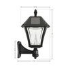 Gama Sonic Baytown Semi-Gloss Black Solar Powered 2.4 W LED Lantern 1 pk