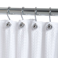 Zenna Home  Chrome  Metal  Decorative Ball  Shower Curtain Rings  12 pk