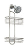 InterDesign  Forma  20-1/2 in. H x 9-3/4 in. W x 5 in. L Brushed  Silver  Shower Caddy