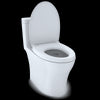 TOTO® Aquia® IV One-Piece Elongated Dual Flush 1.28 and 0.8 GPF Universal Height, WASHLET®+ Ready Toilet with CEFIONTECT®, Cotton White- MS646124CEMFG#01