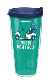 Tervis Life Is Good 24 oz Golf Cart Multicolored BPA Free Tumbler with Lid