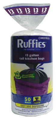 Eco-Choice Kitchen Trash Bags, Twist Tie, 13-Gal., 50-Ct.