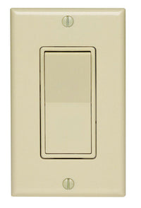 Leviton Decora Illuminated 15 amps Single Pole Rocker Switch Ivory 1 pk