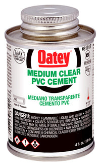 4-oz. Clear Medium-Bodied PVC Pipe Cement