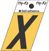 Hy-Ko 1-1/2 in. Black Aluminum Letter X Self-Adhesive 1 pc. (Pack of 10)