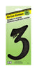 Hy-Ko 3-1/2 in. Black Aluminum Number 3 Nail-On 1 pc. (Pack of 10)