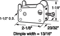 Prime-Line  1-1/2 in. Dia. x 1/3 in. L Steel  Roller Assembly  1 pk