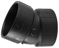 Charlotte Pipe  3 in. Hub   x 3 in. Dia. Hub  ABS  22-1/2 Degree Elbow