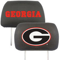 University of Georgia Embroidered Head Rest Cover Set - 2 Pieces