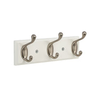 E.H. Tate & Co. 10 in. L Stain Nickel White Zinc Scroll Coat/Hat Hook 1 pk