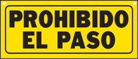 Hy-Ko Spanish Yellow Informational Sign 6 in. H x 14 in. W (Pack of 5)