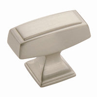 Amerock  Mulholland Collection  Cabinet Knob  1-1/8 in. Satin Nickel  1 pk