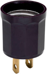 660-Watt Brown Outlet To Lampholder Adapter