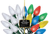 Celebrations  C9  LED C9  Light Set  Cool White to Multicolored  12 ft. 25 lights