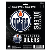 NHL - Edmonton Oilers 3 Piece Decal Sticker Set