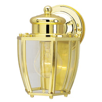 Westinghouse Polished Brass Incandescent Wall Lantern