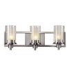 Bel Air Lighting Odyssey Brushed Nickel Silver 3 lights Incandescent Vanity Light Wall Mount