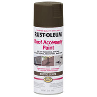 Rustoleum Stops Rust 285222 12 Oz Rustic Slate Roof Accessory Spray Paint (Pack of 6)