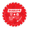 Diablo  5-3/8 in. Dia. x 10 mm  Carbide Tip Steel  Framing Blade  24 teeth 1 pc.